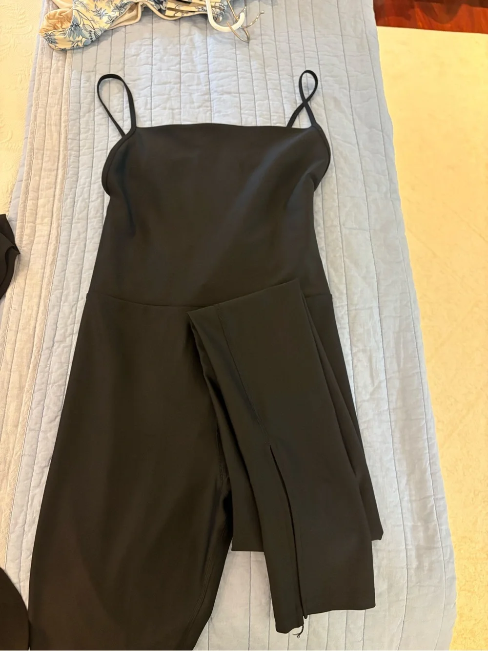 ALO Yoga Black Slim-Fit Spaghetti-Strap Jumpsuit